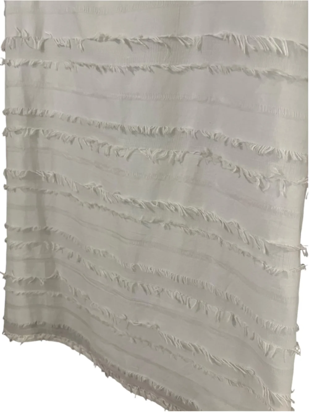 Wanama Lifestyle White Fringe Embroidered Beach Cover Up Dress Small